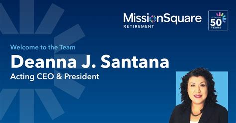 deanna santana|MissionSquare Retirement Appoints Deanna J. Santana as .